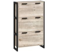 HOMCOM Entryway Shoe Cabinet with 3 Flip Drawers Adjustable Shelves