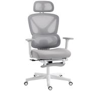 HOMCOM Ergonomic and Adjustable Office Chair - Grey