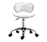 Homcom Ergonomic Executive Office Chair Computer Armless Pu Wheels In White White