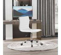 Bodmin Armless Mid Back Office Chair, Pneumatic Seat Height Adjustment, White