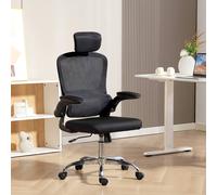 Homcom Ergonomic Mesh Office Chair With Adjustable Headrest For Home In Black Black One Size