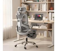 Homcom Ergonomic Office Chair, Mesh Desk Chair With Lumbar Support, Footrest