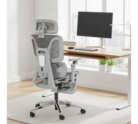 Homcom Ergonomic Office Chair, Mesh Desk Chair With Lumbar Support, Footrest