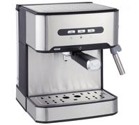 HOMCOM Espresso Machine, 20-Bar Semi Automatic Cappuccino Coffee Maker with Frother Wand, 1.6 L Water Tank, Black and Silver