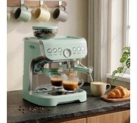 HOMCOM Espresso Machine Bean to Cup Coffee Machine, Steam Wand, Light Green
