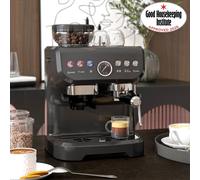 Homcom Espresso Machine, Bean Grinder & Steam Wand, 15 Bar Pressure In Silver Silver