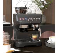 Homcom Espresso Machine, Bean Grinder & Steam Wand, 15 Bar Pressure, Black