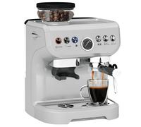 HOMCOM Espresso Machine with Integrated Bean Grinder & Steam Wand, Bean to Cup Coffee Machine with 15 Bar Italian Pump, 2L Water Tank, Cappuccino Maker, Stainless Steel Silver