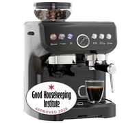 HOMCOM Espresso Machine Bean to Cup Coffee Machine, Steam Wand, Black