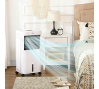 HOMCOM Portable Air Cooler with Oscillation and Evaporative Humidifier, white