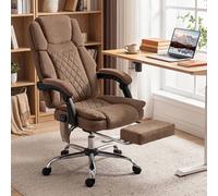 HOMCOM Executive Office Chair, Desk Chair with Massage & Heat, Brown HOMCOM Brown