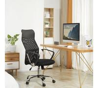 Homcom Executive Office Chair High Back Mesh Back Seat Desk Chairs, Black