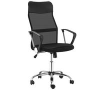 Homcom Executive Office Chair High Back Mesh Back Seat Desk Chairs In Black Black