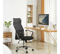 Homcom Executive Office Chair High Back Mesh Back Seat Desk Chairs, Black
