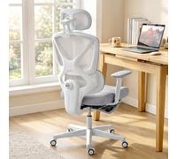 HOMCOM Executive Office Chair, Recliner Computer Chair with Footrest, Grey HOMCOM Grey