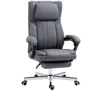 HOMCOM Executive Office Chair Reclining Office Chair with Headrest Dark Grey | TJ Hughes