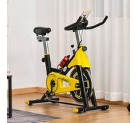 Exercise Bike 6kg Flywheel Belt Drive w Resistance LCD Display HOMCOM Yellow Standard