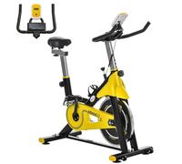 HOMCOM Exercise Bike with 6kg Flywheel Belt Drive Adjustable Fitness Resistance