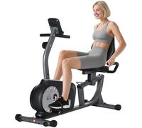 HOMCOM Exercise Bike with LCD Display, Quiet 8-Level Magnetic Resistance