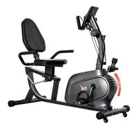 HOMCOM Exercise Bike with LCD Display, Stationary Bike with Quiet 8-Level Magnetic Resistance, Indoor Cycling Exercise Equipment for Home Gym Fitness Workout Training