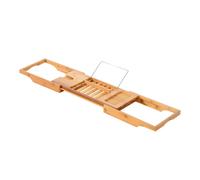 Homcom Extendable Bamboo Bath Caddy | Wooden Bathtub Tray