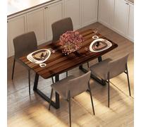 HOMCOM Extendable Dining Table Rectangular Wood Effect Tabletop - Natural wood finish
