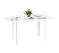 HOMCOM Extendable Dining Table, Seats 4-6 People, High Gloss White