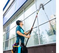 HOMCOM Extendable Feather Duster Cleaning Kit W/ Telescopic Pole 3.5m/11.5ft