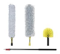 HOMCOM Extendable Feather Duster Cleaning Kit W/ Telescopic Pole 7.2m