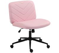 HOMCOM extra nail tech rolling retro fabric cute teenager arms hairdresser on chairs desks spinny comfortable beauty