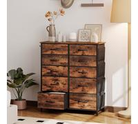 Chest of Drawers with Fabric Drawers Dresser for Bedroom HOMCOM Brown XL