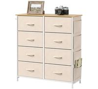 HOMCOM Fabric Chest of Drawers, 8 Drawer Dresser for Bedroom, Beige HOMCOM Beige
