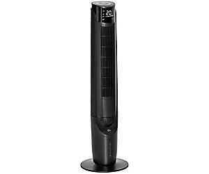 HOMCOM Fan Non Height Adjustable 60 W ABS (Acrylonitrile Butadiene Styrene) Black 31.5 x 31.5 x 107 cm