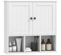 Portland 2 Door 3 Shelf White Wall-Mounted Bathroom Storage Cabinet