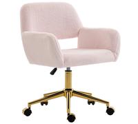 HOMCOM Faux Fur Rabbit Chair - Light Pink