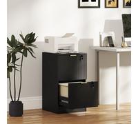 Filing Cabinet, File Cabinet with 2 Lockable Drawers and Hanging Rails