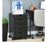 Organize Your Office with the HOMCOM 5-Drawer Mobile Filing Cabinet - Durable, S