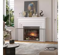 HOMCOM Extendable Fireguard Screen Black