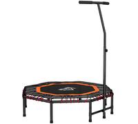 HOMCOM Fitness Trampoline, Bouncer with Adjustable Handle, Max Load 150 kg