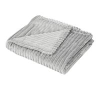 HOMCOM Flannel Fleece Blanket King Size Throw Blanket for Bed 230 x 230cm Grey