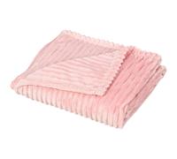 HOMCOM Flannel Fleece Blanket Single Size Throw Blanket for Bed 152x127cm Pink