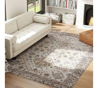 HOMCOM Beige Flannel Non Slip Rug 200 x 290cm - Yellow - Wilko