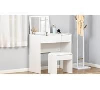 HomCom Flip-Up Dressing Table with Stool