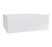 HOMCOM Floating Bedside Table, Wall-Mounted Nightstand with Storage Drawer, Small Side End Table for Bedroom, White