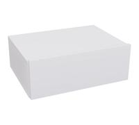 HOMCOM Floating Bedside Table, Wall-Mounted Side Table for Bedroom, White