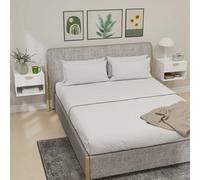 Homcom Floating Nightstands Set Of 2, Modern Wall Mounted Bedside Tables