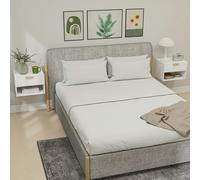 HOMCOM Floating Nightstands Set of 2, Modern Wall Mounted Bedside Tables