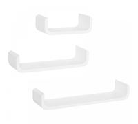HOMCOM Floating Shelves - White - Home Living | TJ Hughes