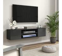 Homcom Floating Tv Unit For 60" Tvs W/ Shelves And Cabinets, Grey