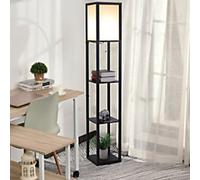 HOMCOM Floor Lamp Black 260 x 240 x 1,600 mm